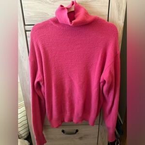 pink knitted sweater